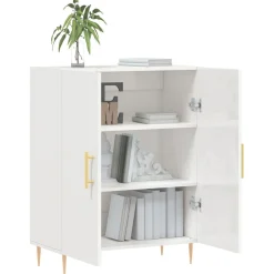 Szafka Biała Połysk 69.5x34x90 cm do Salonu Pokoju Sypialni