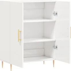 Szafka Biała Połysk 69.5x34x90 cm do Salonu Pokoju Sypialni