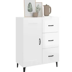 Szafka Biała Połysk 69.5x34x90 cm do Salonu Pokoju Sypialni