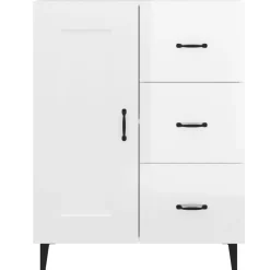 Szafka Biała Połysk 69.5x34x90 cm do Salonu Pokoju Sypialni