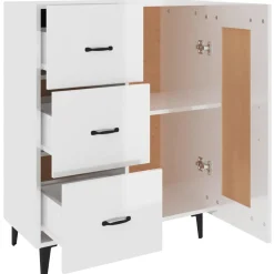 Szafka Biała Połysk 69.5x34x90 cm do Salonu Pokoju Sypialni