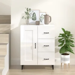 Szafka Biała Połysk 69.5x34x90 cm do Salonu Pokoju Sypialni