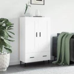 Szafka Biała 69.5x31x115 cm do Salonu Pokoju Sypialni