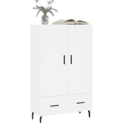 Szafka Biała 69.5x31x115 cm do Salonu Pokoju Sypialni