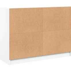 Szafka Biała z Drzwiami Szklanymi 102x37x75.5 cm do Salonu Pokoju