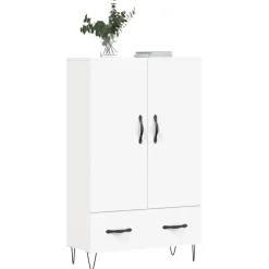Szafka Biała z Drzwiami 69.5x31x115 cm do Salonu Pokoju Sypialni