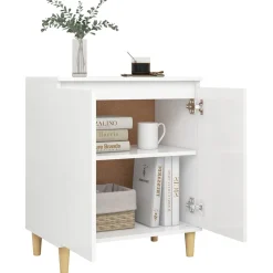 Szafka Biała z Drzwiami 60x35x70 cm do Salonu Pokoju Sypialni