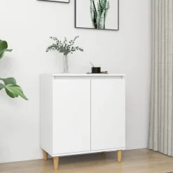Szafka Biała z Drzwiami 60x35x70 cm do Salonu Pokoju Sypialni