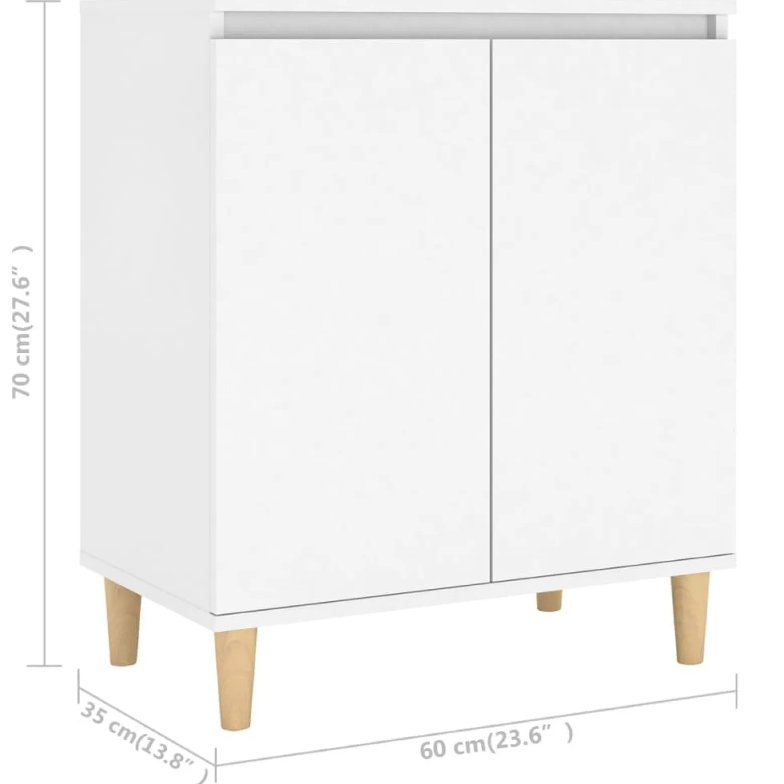 Szafka Biała z Drzwiami 60x35x70 cm do Salonu Pokoju Sypialni