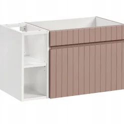 Szafka 80 cm ICONIC ROSE z umywalką LILI MW21 i regałem