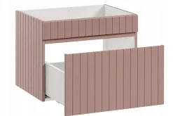 Szafka 80 cm ICONIC ROSE z umywalką LILI MW21 i regałem