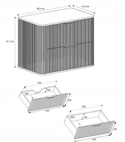 Szafka 80 Cm + Słupek 139 Cm Zestaw Łazienkowy Wiszący Biały Fronty Mdf