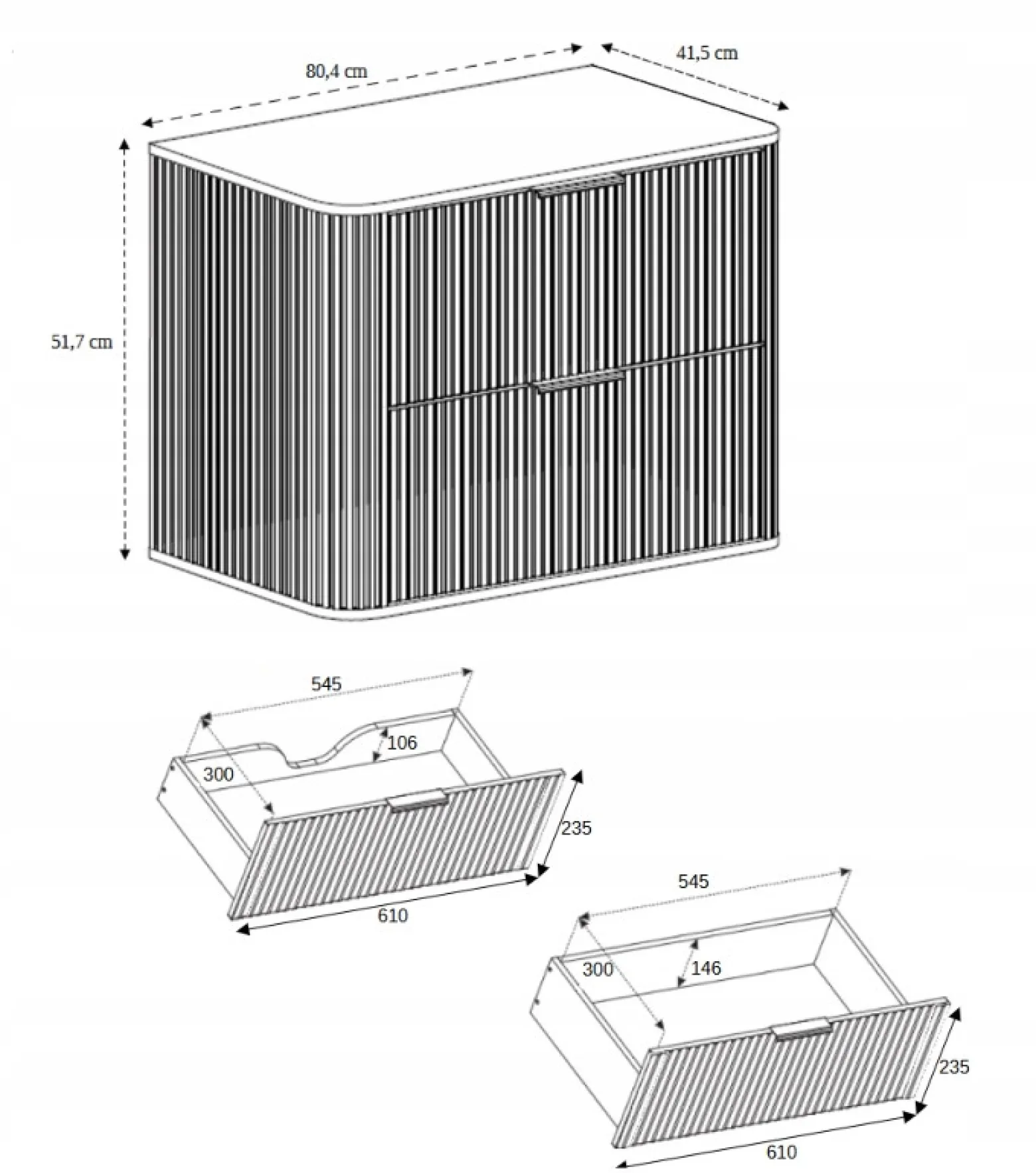 Szafka 80 Cm + Słupek 139 Cm Zestaw Łazienkowy Wiszący Biały Fronty Mdf