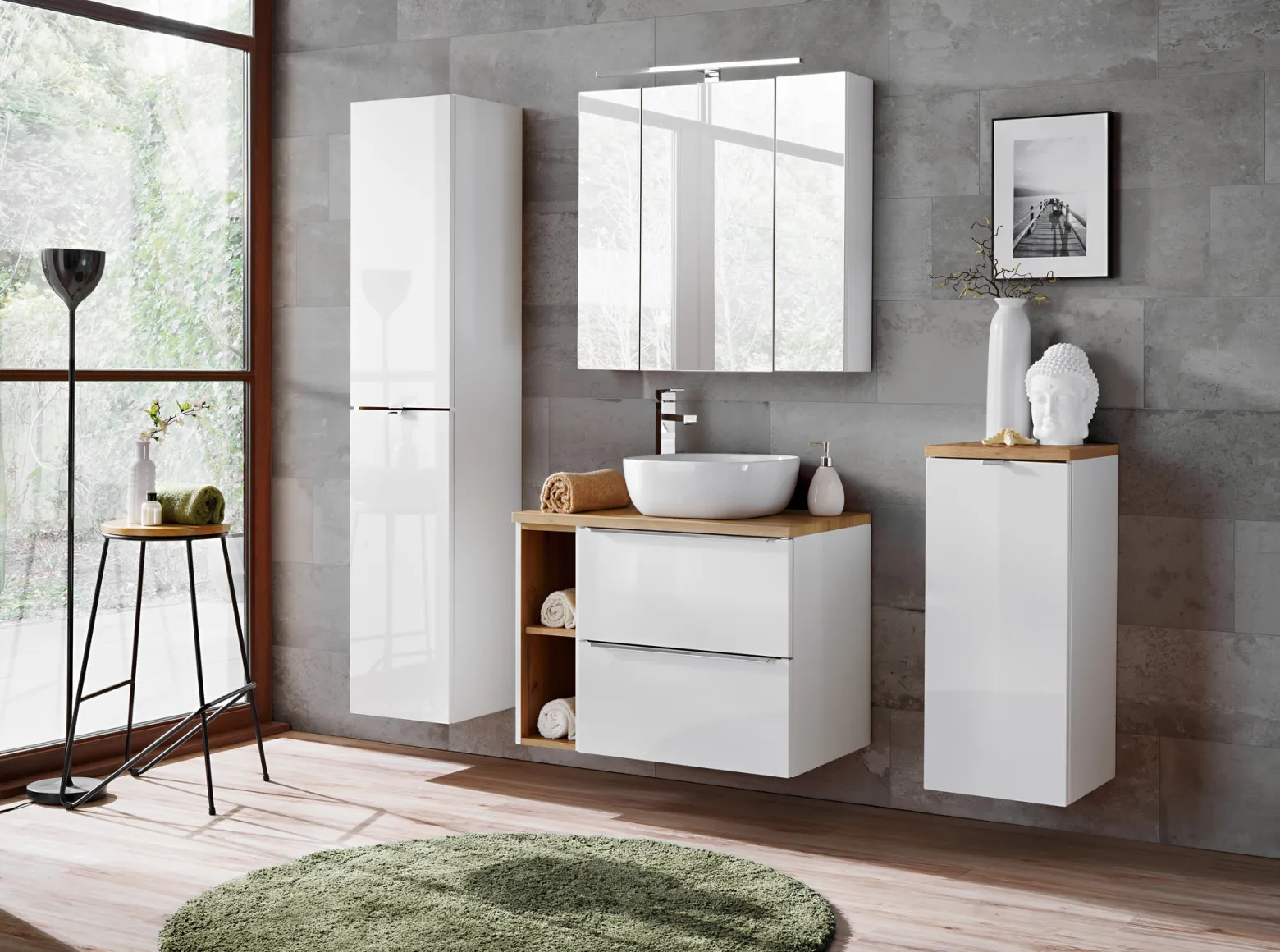 Szafka dolna 20 cm CAPRI WHITE