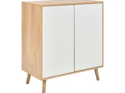 Szafka dwudrzwiowa z półkami jasne drewno MDF