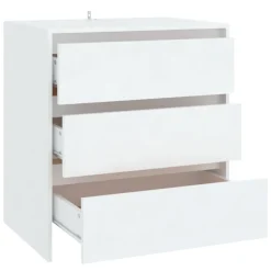 Szafka Komoda Regał Biała z Szufladami 70x41x75 cm do Salonu Pokoju