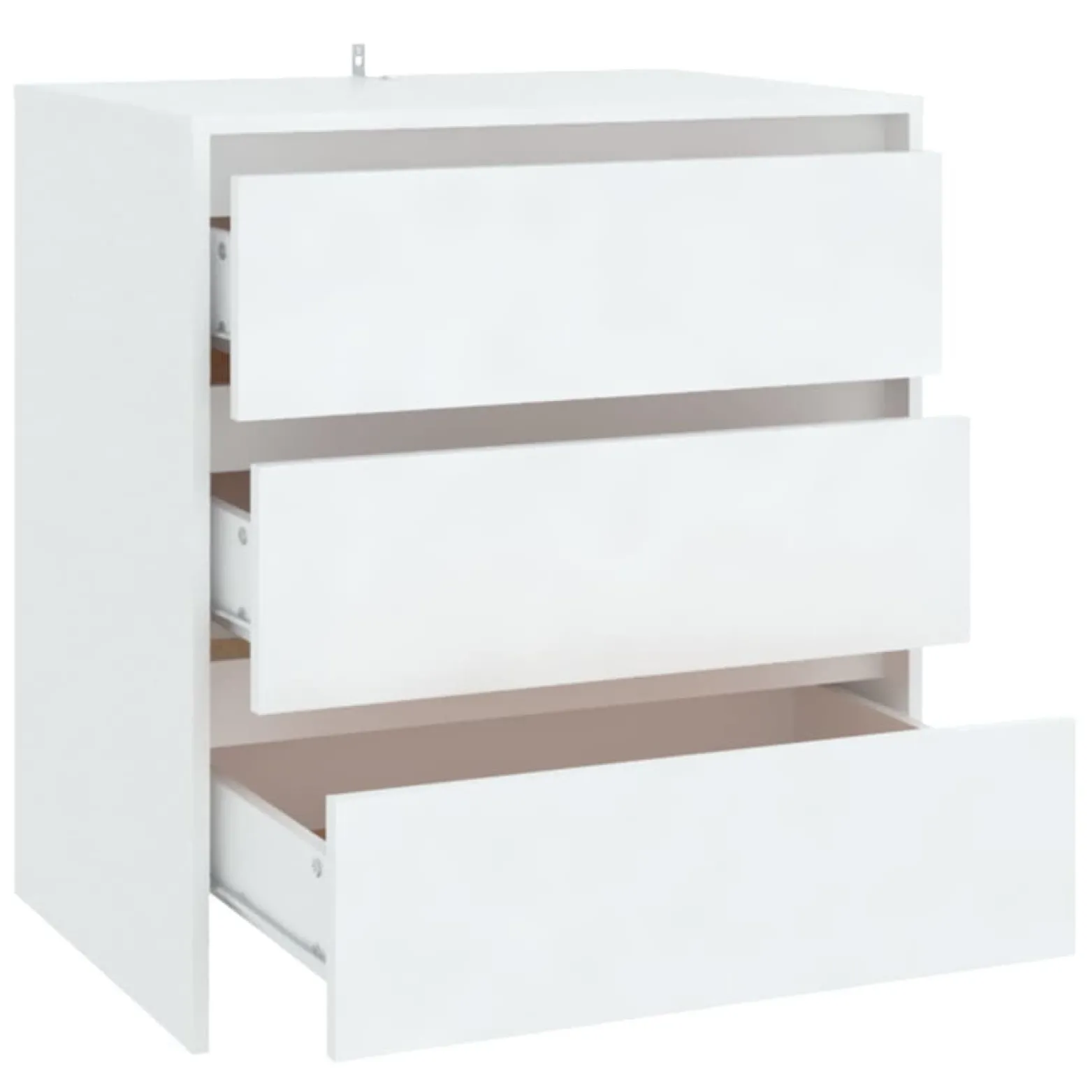 Szafka Komoda Regał Biała z Szufladami 70x41x75 cm do Salonu Pokoju