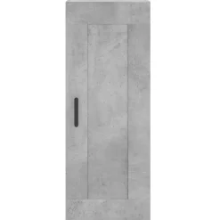 Szafka Komoda Regał Szara Beton z Drzwiami 34.5x34x180 cm do Salonu Pokoju