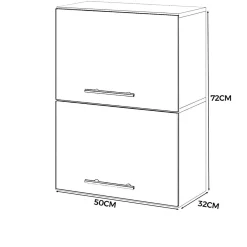 Szafka kuchenna 50cm klapowa duża górna 50cm spremium sonoma