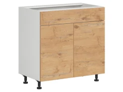 Szafka kuchenna dolna Hamper 80 cm dwudrzwiowa dąb lancelot