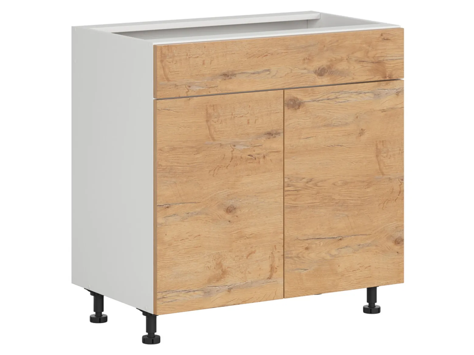 Szafka kuchenna dolna Hamper 80 cm dwudrzwiowa dąb lancelot