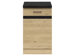 Szafka kuchenna dolna Junona Line 50 cm lewadąb bernstein z blatem