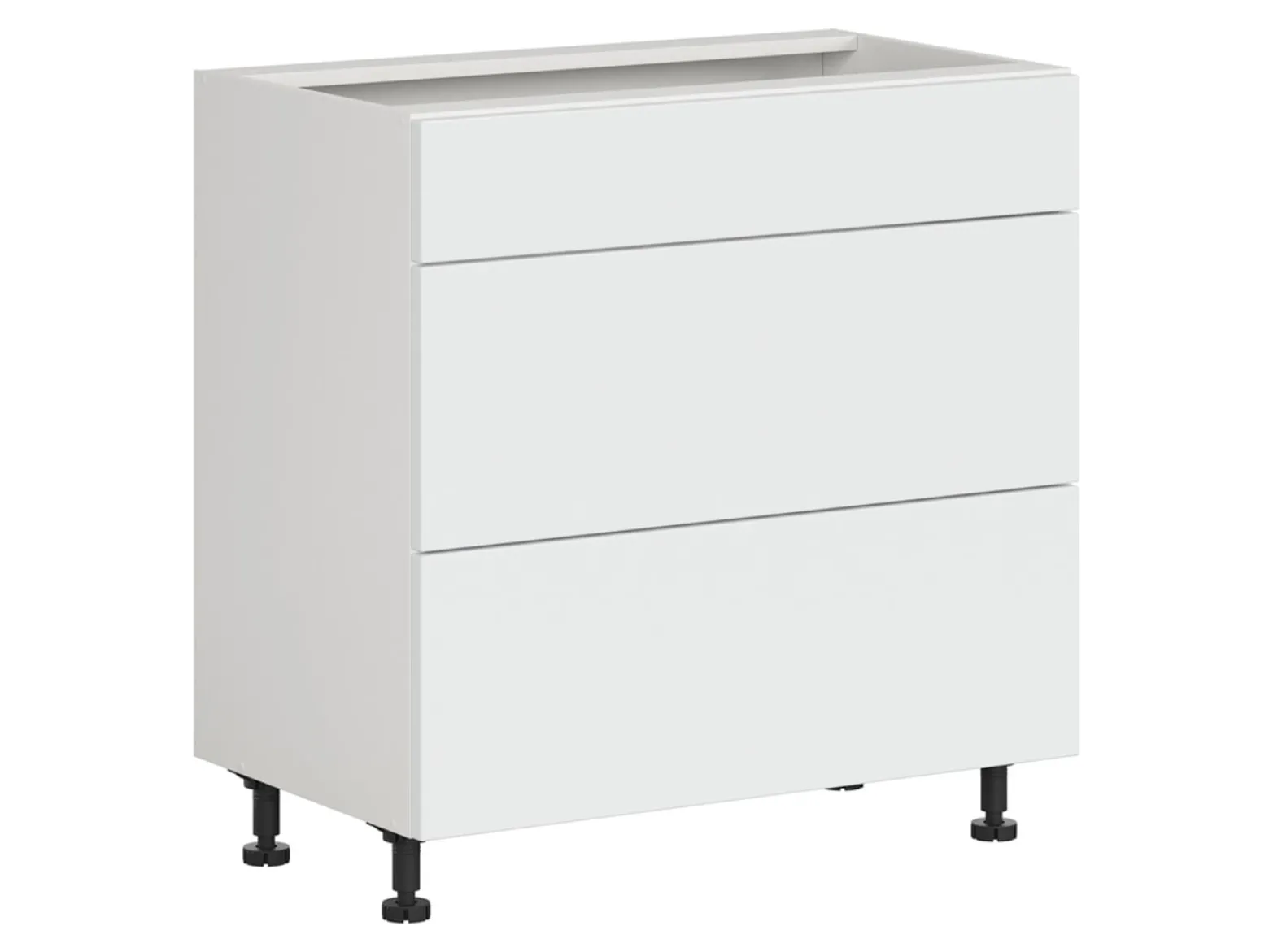 Szafka kuchenna dolna Top Line 2 80 cm z szufladami cichy domyk śnieżny super mat