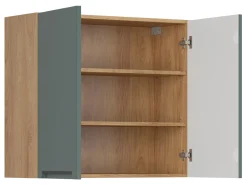 Szafka kuchenna górna Iris 80 cm dwudrzwiowa zieleń boho
