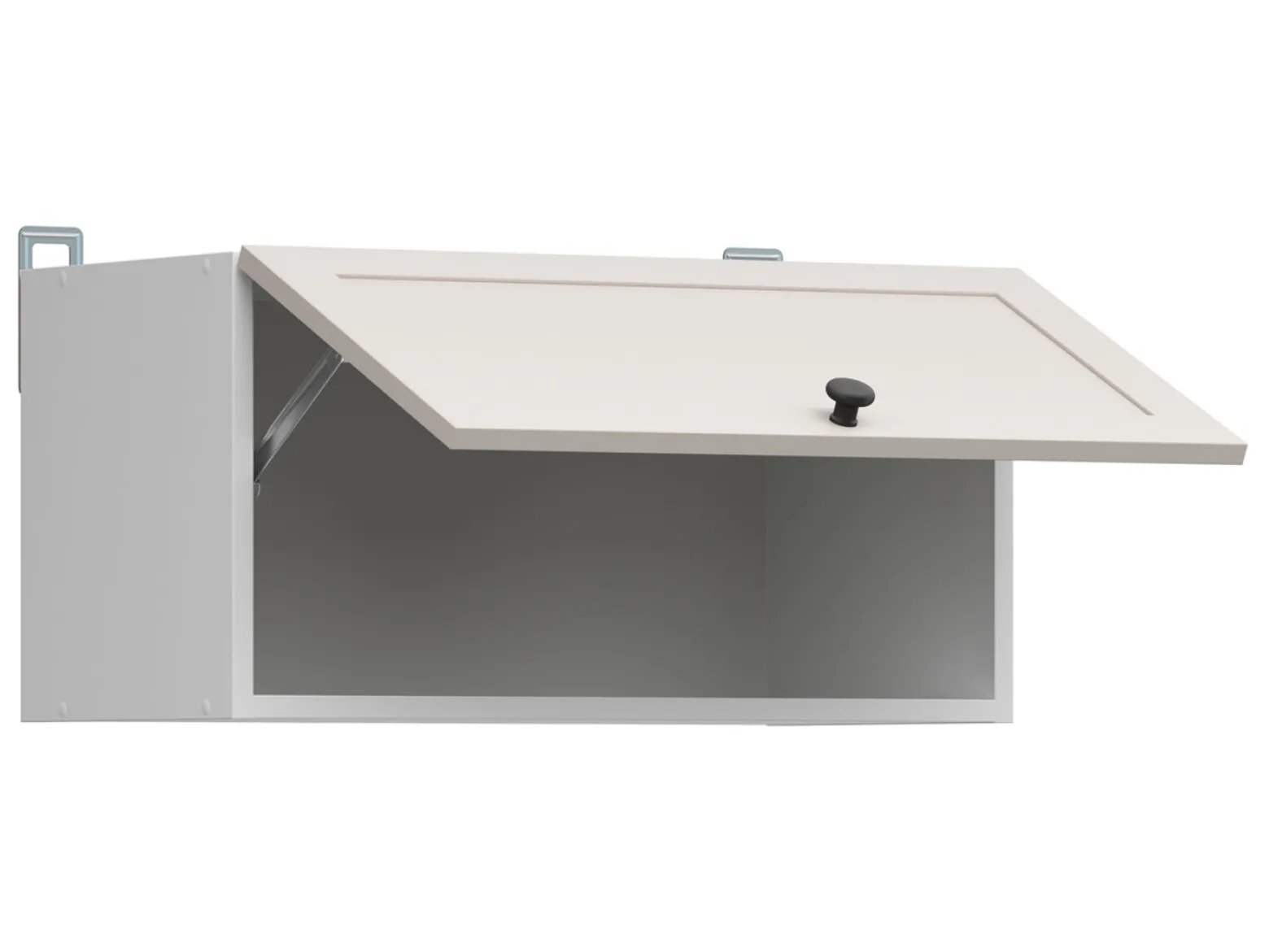 Szafka kuchenna górna Junona Line 60 cm nad okap biały/uni kaszmir