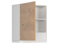 Szafka kuchenna górna z okapem Hamper 60 cm lewa dąb lancelot