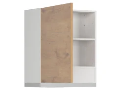 Szafka kuchenna górna z okapem Hamper 60 cm lewa dąb lancelot