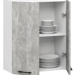 Szafka kuchenna OLIWIA W60 H720 Biała, Beton 60x30x72 cm