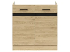 Szafka kuchenna pod zlewozmywak Junona Line 80 cm z 2 drzwiami dąb bernstein