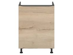 Szafka kuchenna pod zlewozmywak Sole L6 60 cm prawa dąb halifax natura