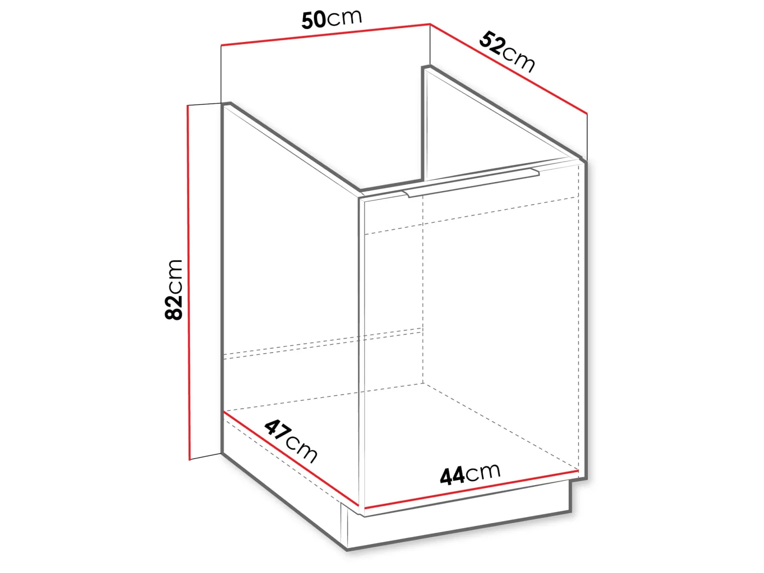 Szafka kuchenna pod zlewozmywak Solea 50 ZL 1F BB