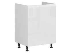 Szafka kuchenna pod zlewozmywak Sole 60 cm prawa biały połysk