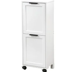 Szafka kuchenna segregacja śmieci 94x36x24 cm MDF biała na kółkach