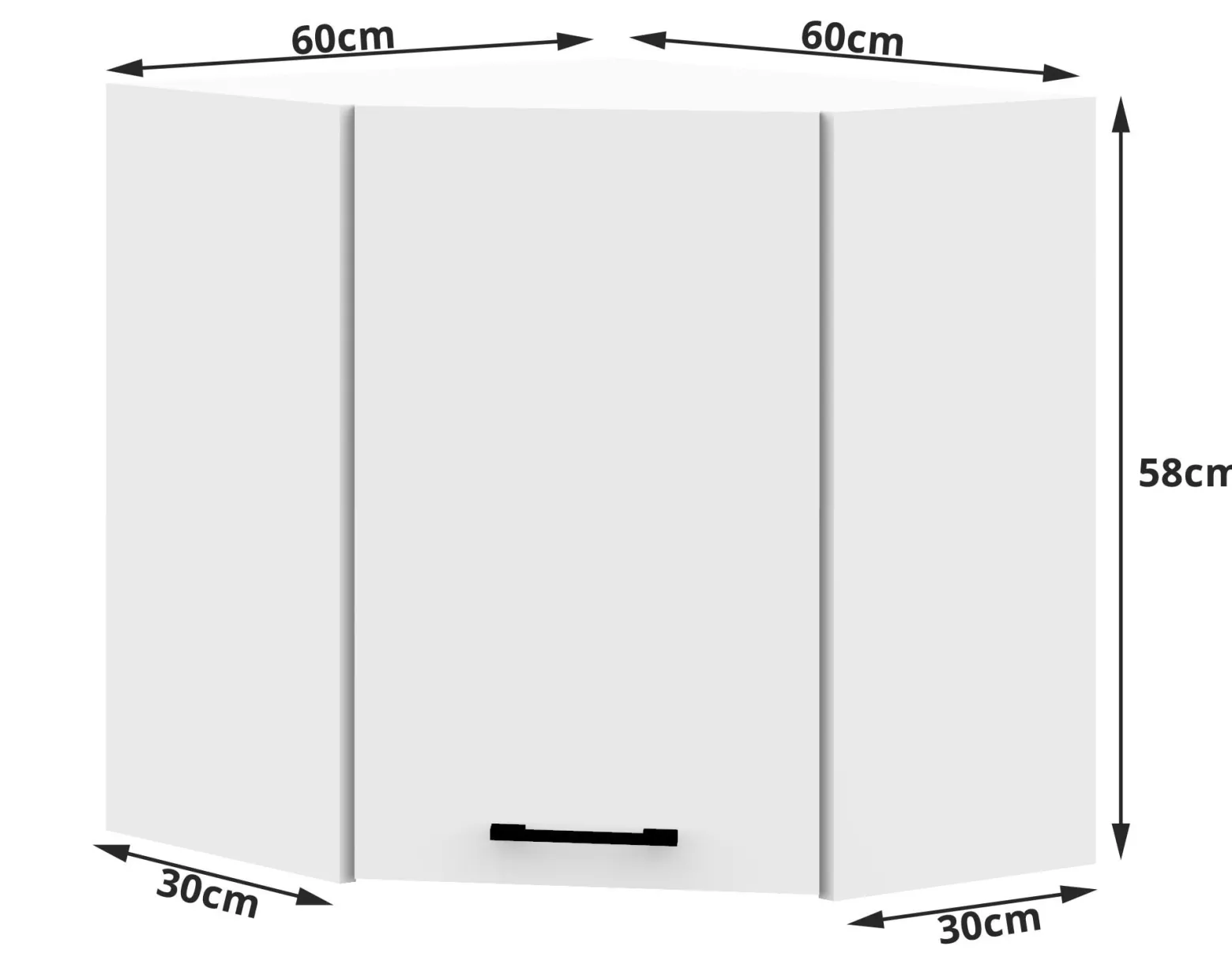 Szafka kuchenna wisząca system OLIWIA Biała 60x30x58 cm