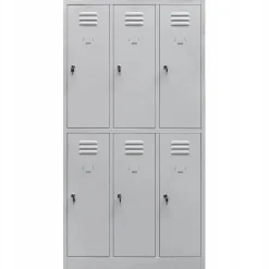 Szafka Metalowa Ubraniowa Socjalna BHP 180x90x50cm Szary Mega-M