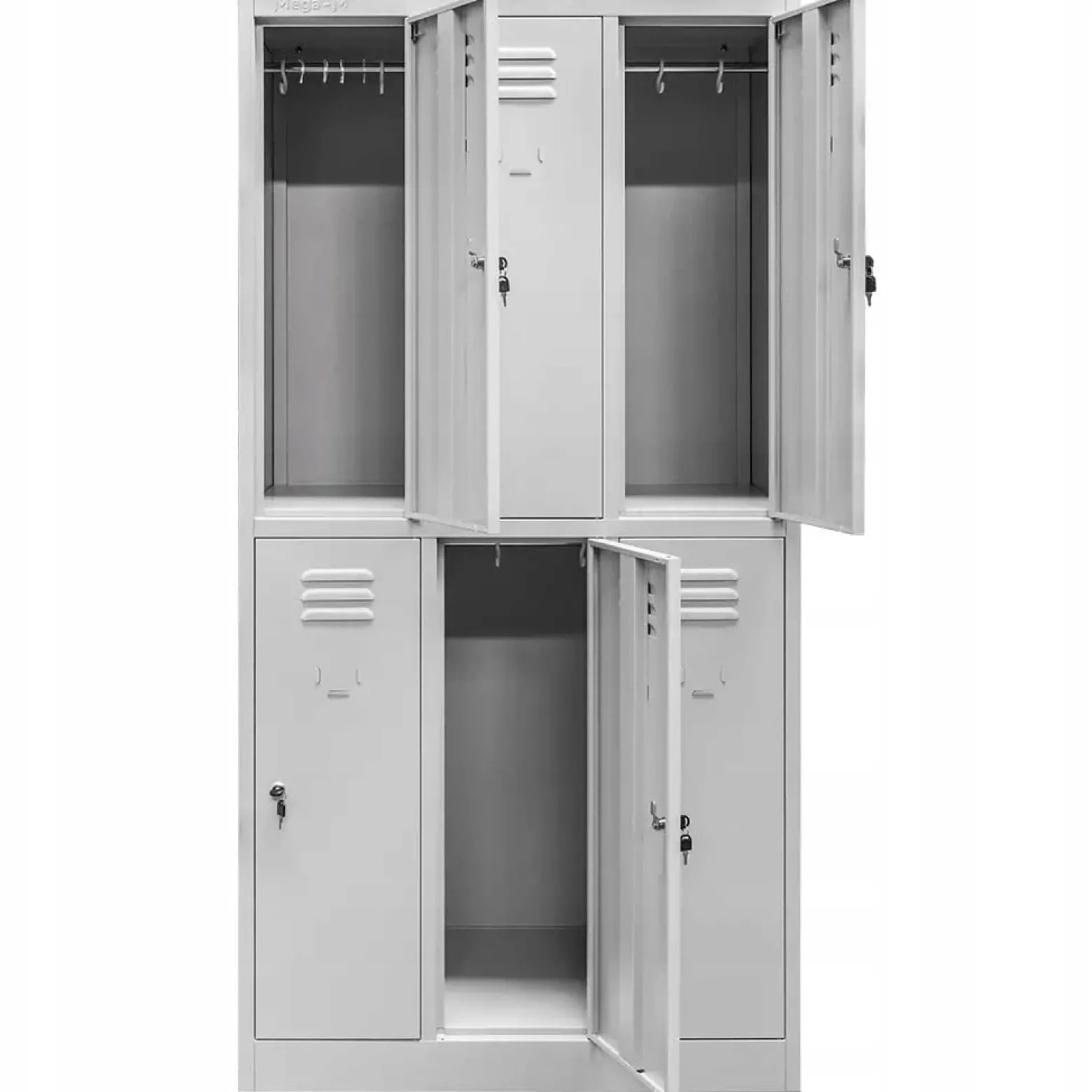 Szafka Metalowa Ubraniowa Socjalna BHP 180x90x50cm Szary Mega-M