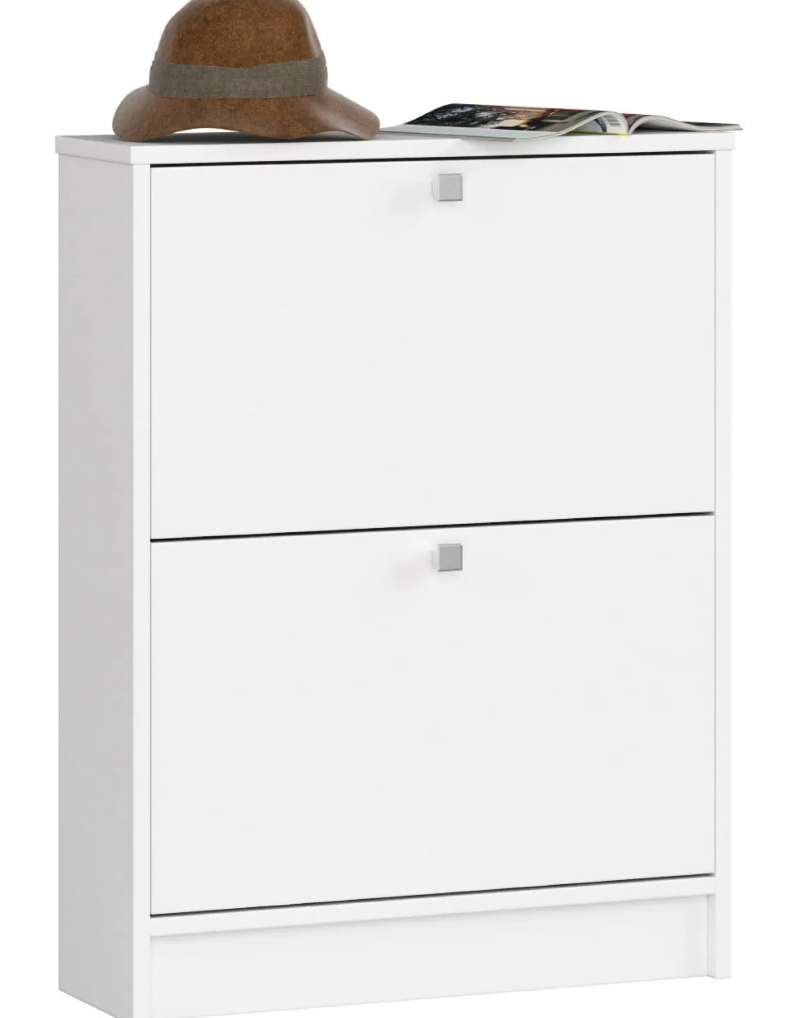 Szafka na buty AKORD Biała 60 cm Biały 2 półki 60x20x80 cm