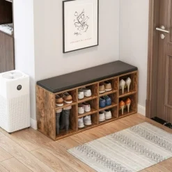 Szafka na buty ławka do przedpokoju brąz loft