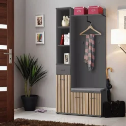 Szafka na buty MARCO antracyt/dąb artisan