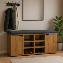 Szafka na buty z siedziskiem 100 cm Dąb Sonoma