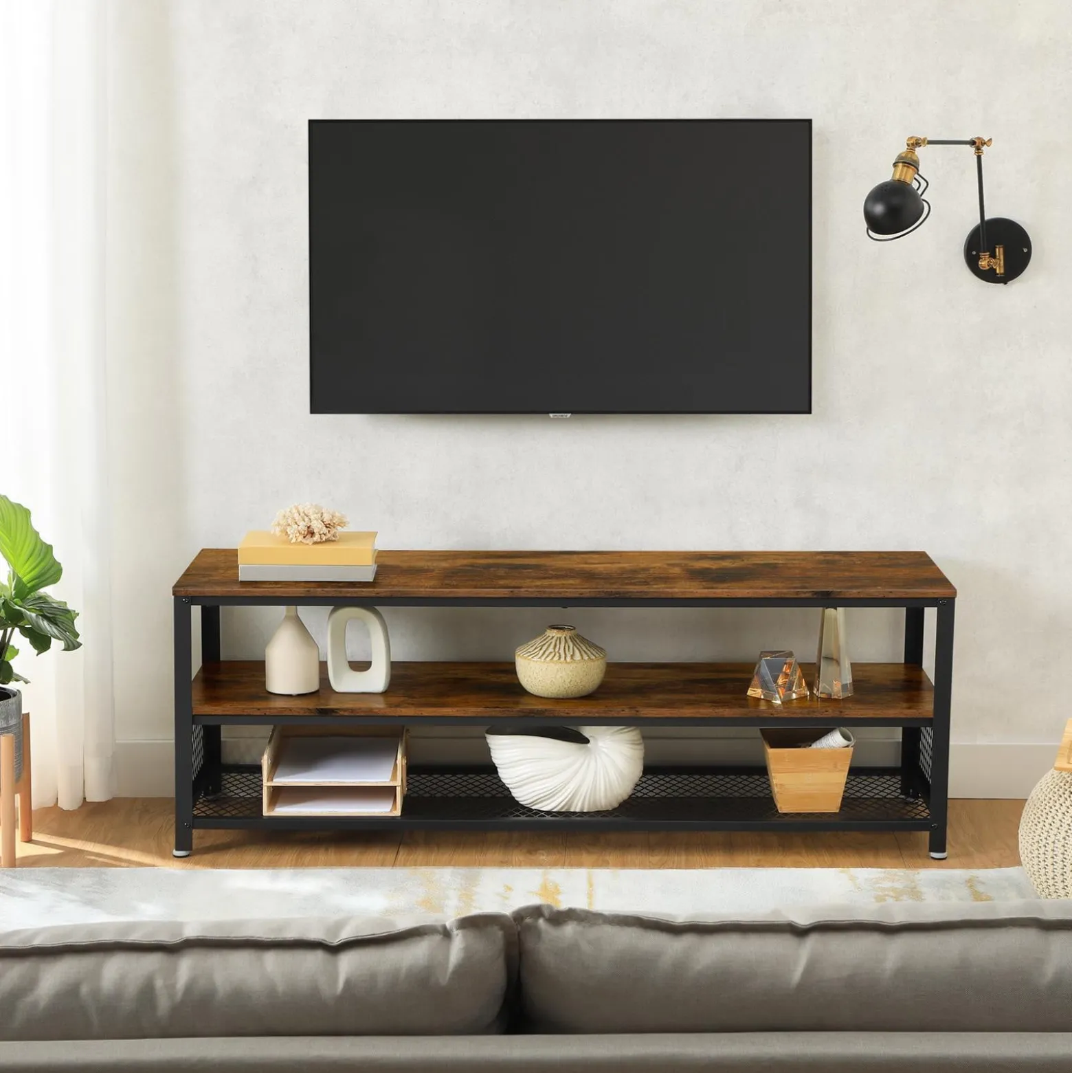Szafka na telewizor na TV ciemny brąż 140x40x52 VTV8 Begryf