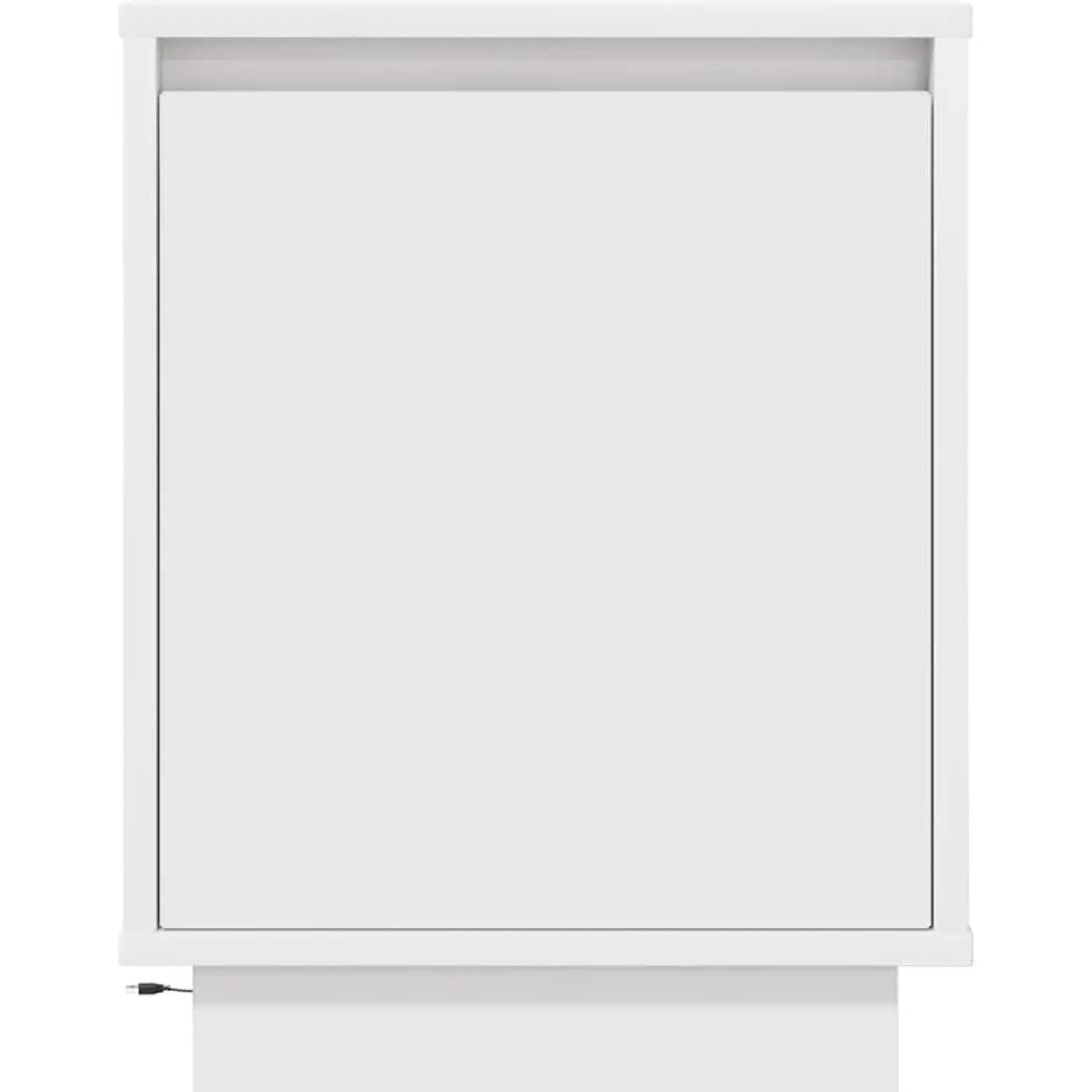 Szafka Nocna Biała Komoda Stolik Półka Nocna Do Sypialni LED 38x34x50 cm