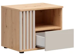 Szafka nocna Brevas 55 cm lewostronna z szufladą dąb artisan/kaszmir