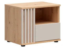Szafka nocna Brevas 55 cm lewostronna z szufladą dąb artisan/kaszmir