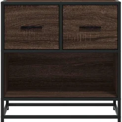 Szafka Nocna Brąz Komoda Stolik Półka Nocna Do Sypialni 60x31x60 cm
