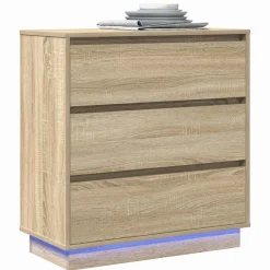 Szafka Nocna Brąz Komoda Stolik Półka Nocna Do Sypialni 71 x 34.5 x 75 cm